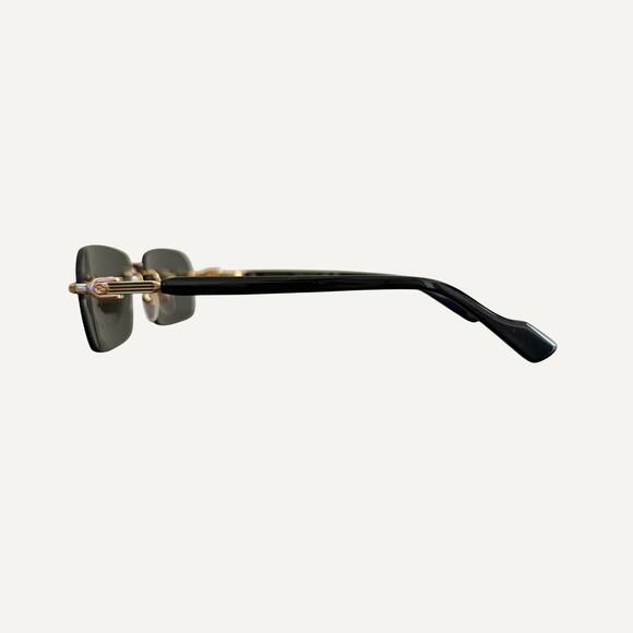 Men's - Gucci GG1221s 001 Rectangular Rimless Sunglasses - Picture 3 of 6